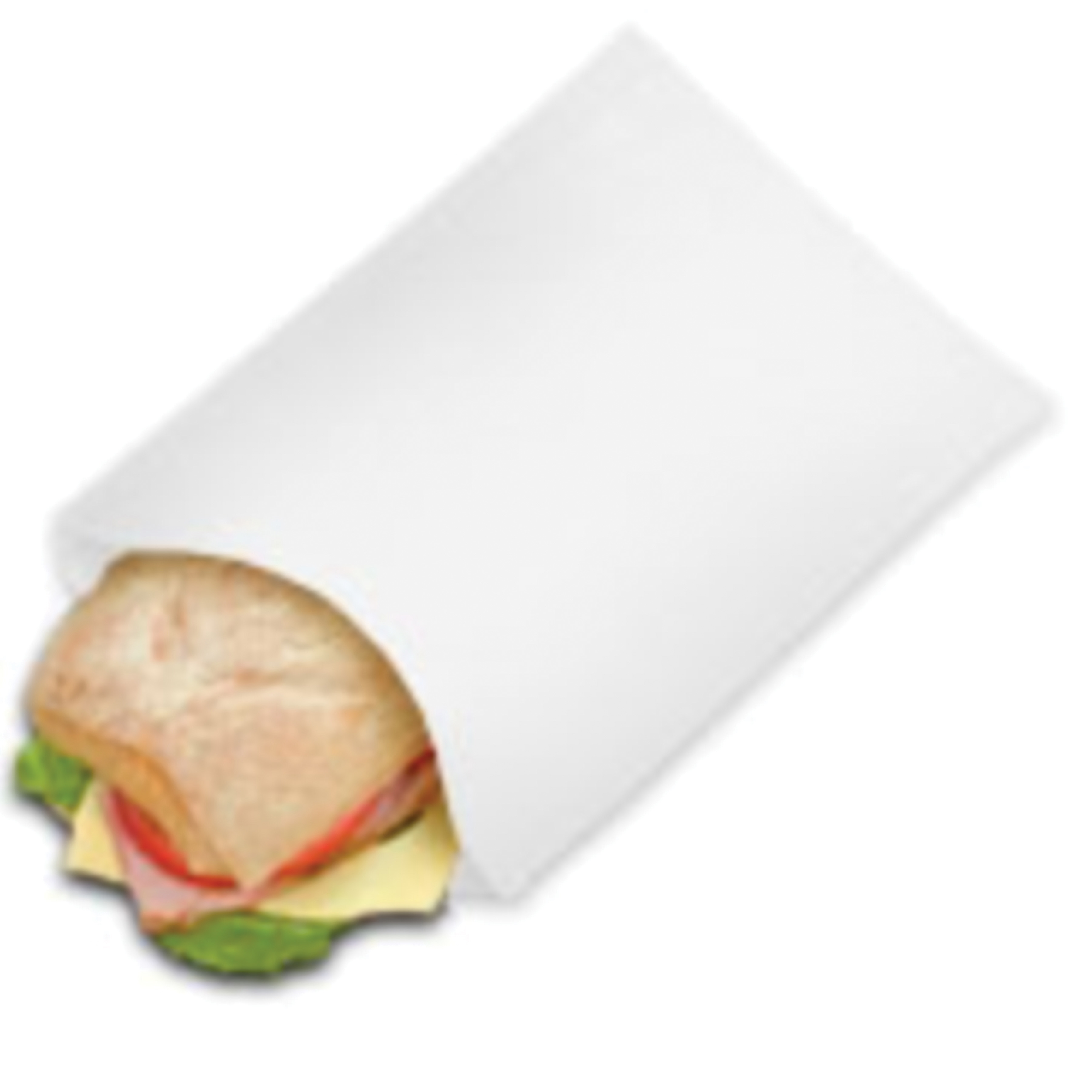 OPEN SESME GREASE RESISTANT  SANDWICH BAGS, WHITE, 