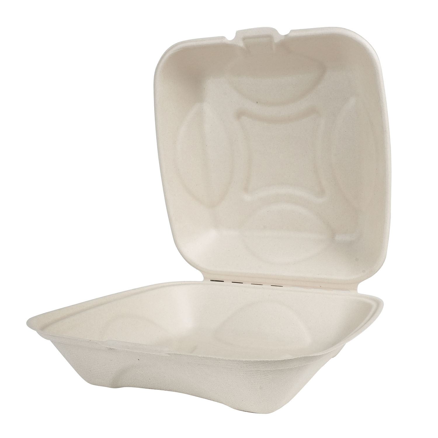 EcoSystems Molded Fiber Single Compartment Clamshell Container, Kraft, 9", N/A PFAS, 1/CS/200