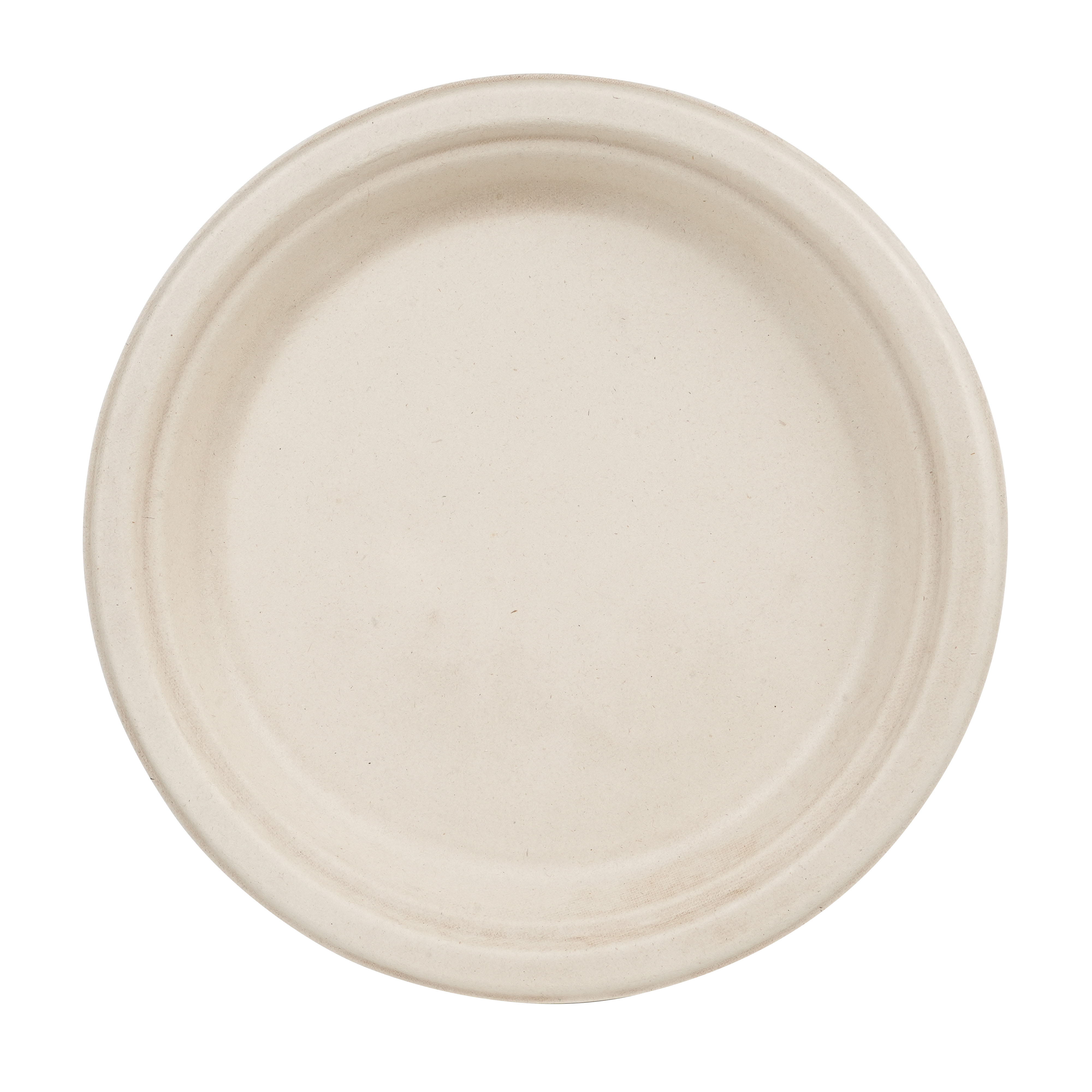 EcoSystems Formulated Molded Fiber Plate, Kraft, 9", No Intentionally Added PFAS