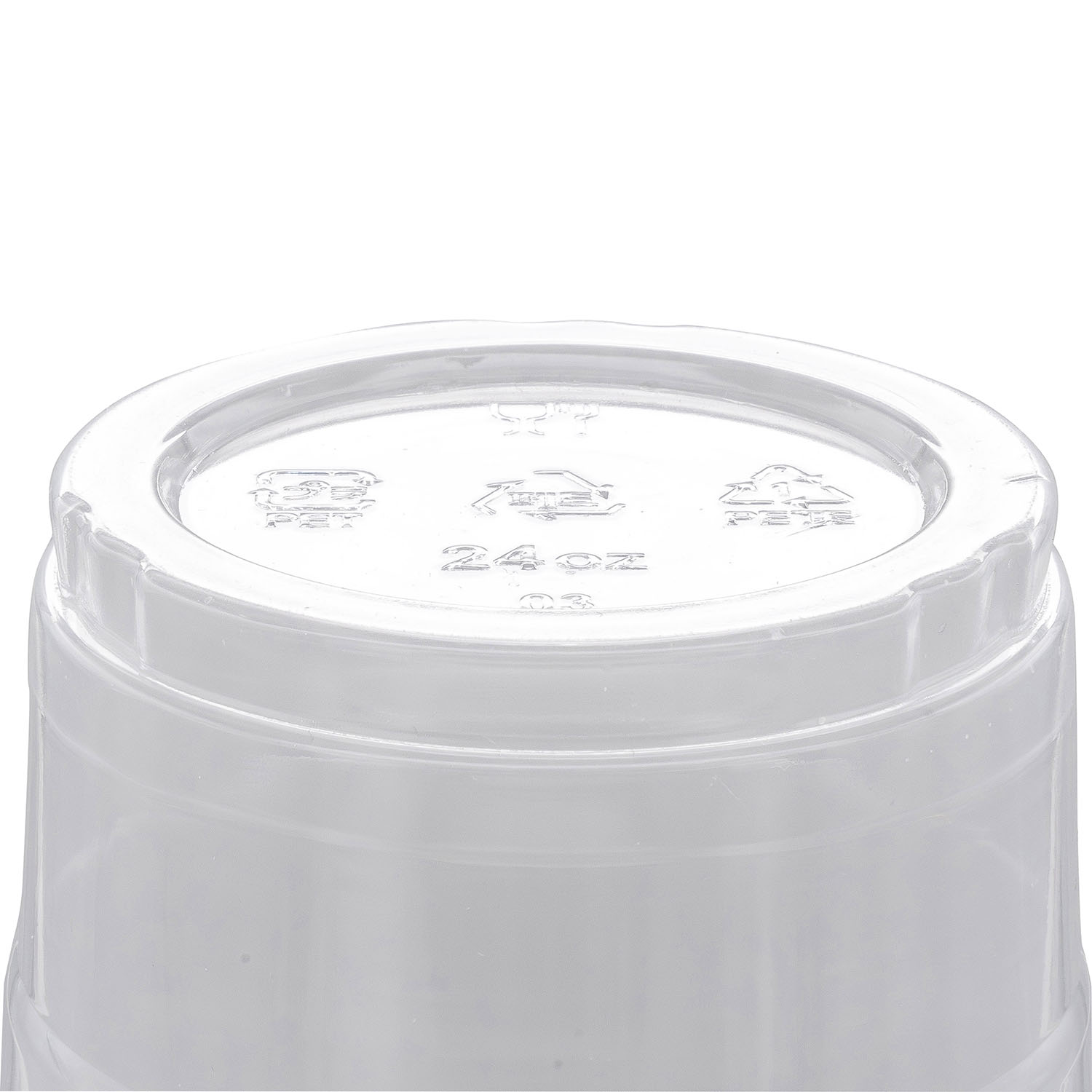 EcoSystems 30% Post Consumer rPET Cold Cup, Clear, 24 oz - Image 3