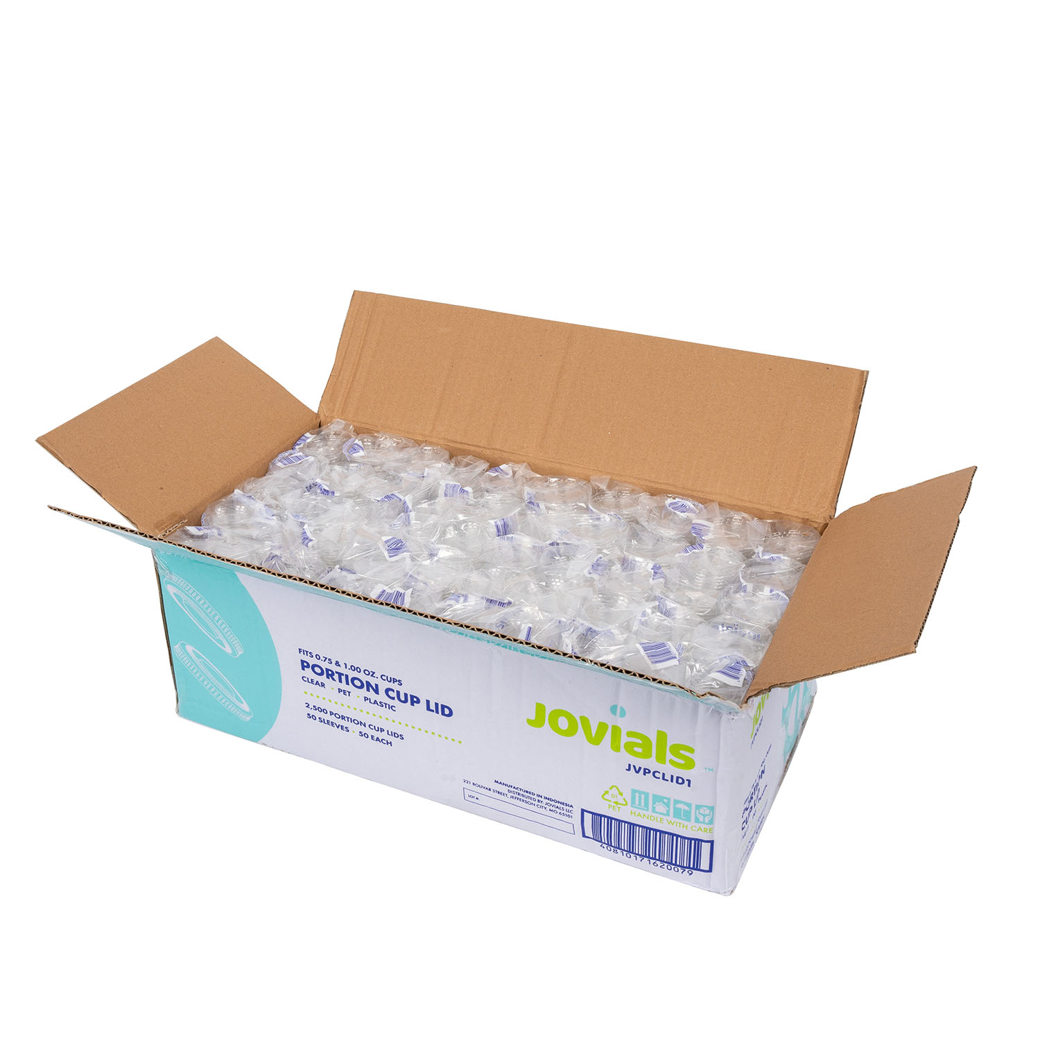 Jovials™ PET Portion Cup Lid for 0.75 oz, 1 oz, Clear - Image 4