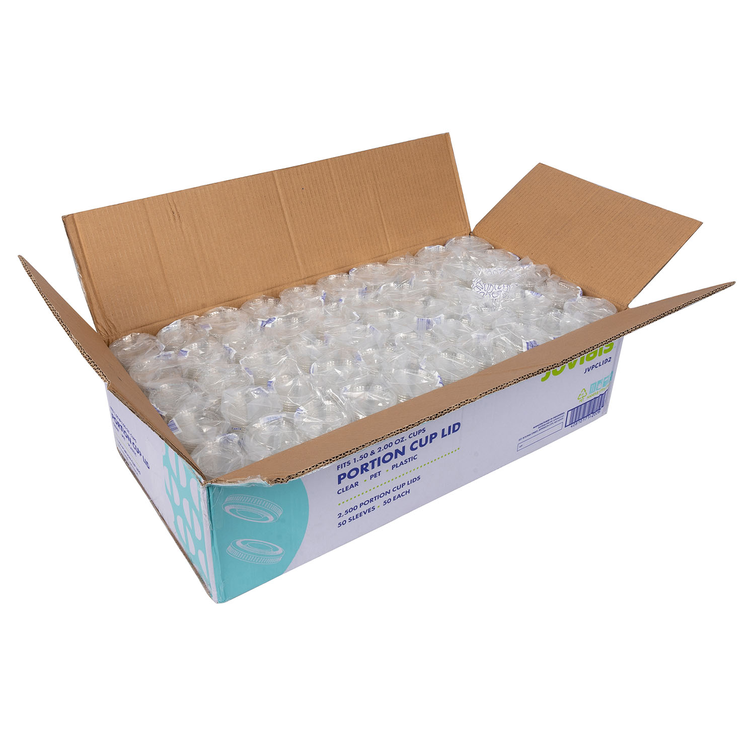 Jovials™ PET Portion Cup Lid for 1.5 oz, 2 oz, Clear - Image 4