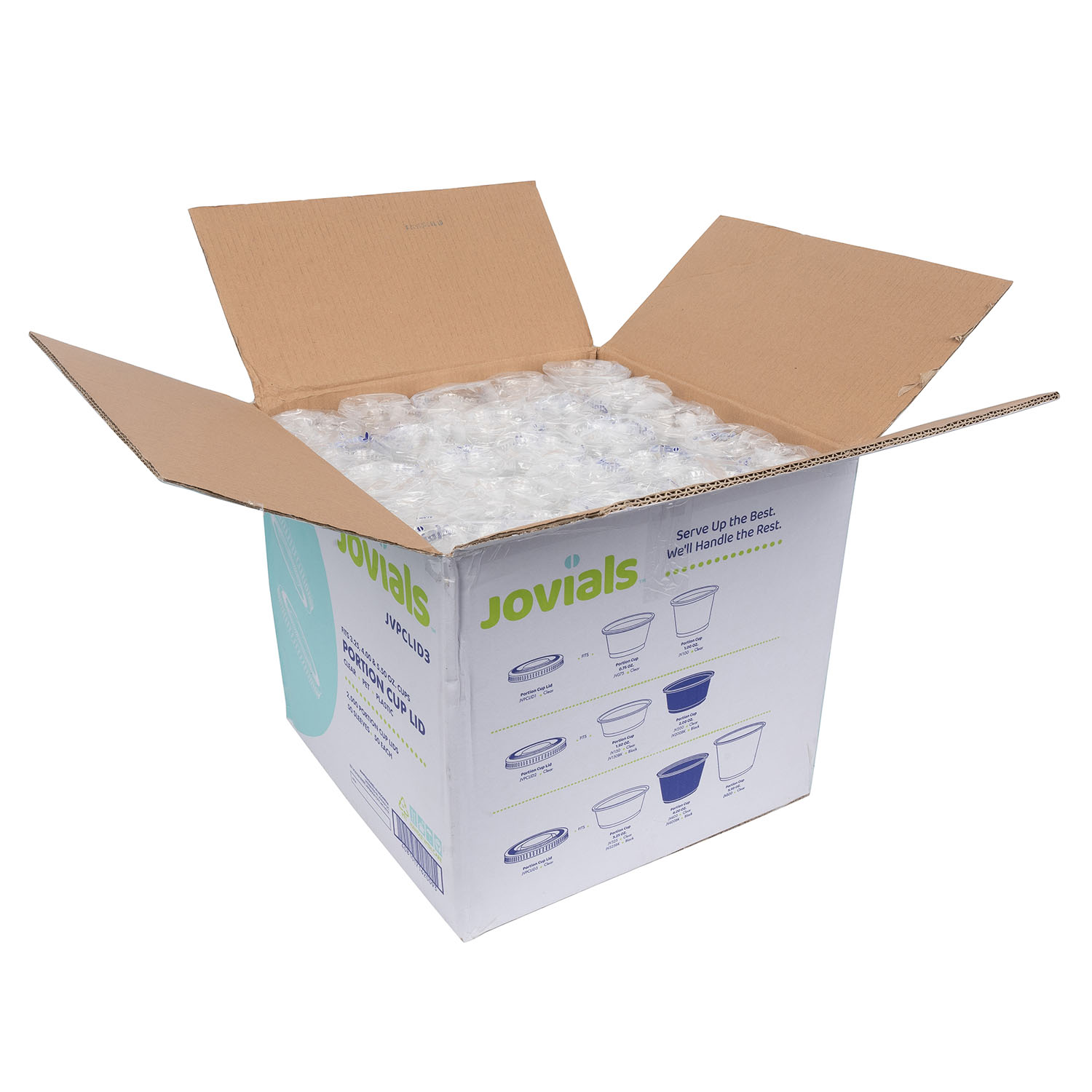 Jovials™ PET Portion Cup Lid for 3.25 oz, 4 oz, 5.5 oz, Clear - Image 4