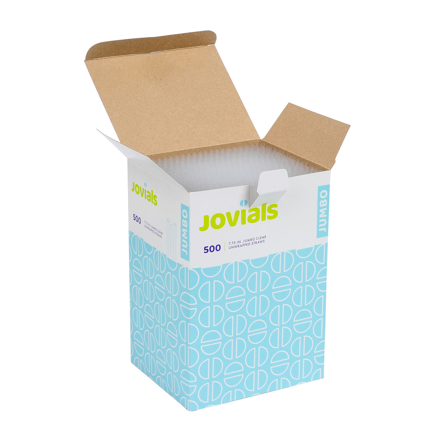 Jovials™ Jumbo Unwrapped Straw, Clear, 7.75" - Image 3