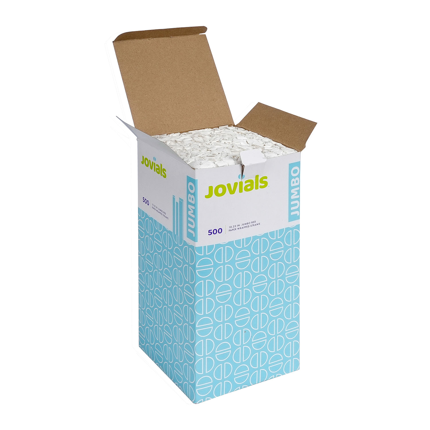 Jovials™ Jumbo Paper Wrapped Straw, Red, 10.25" - Image 3