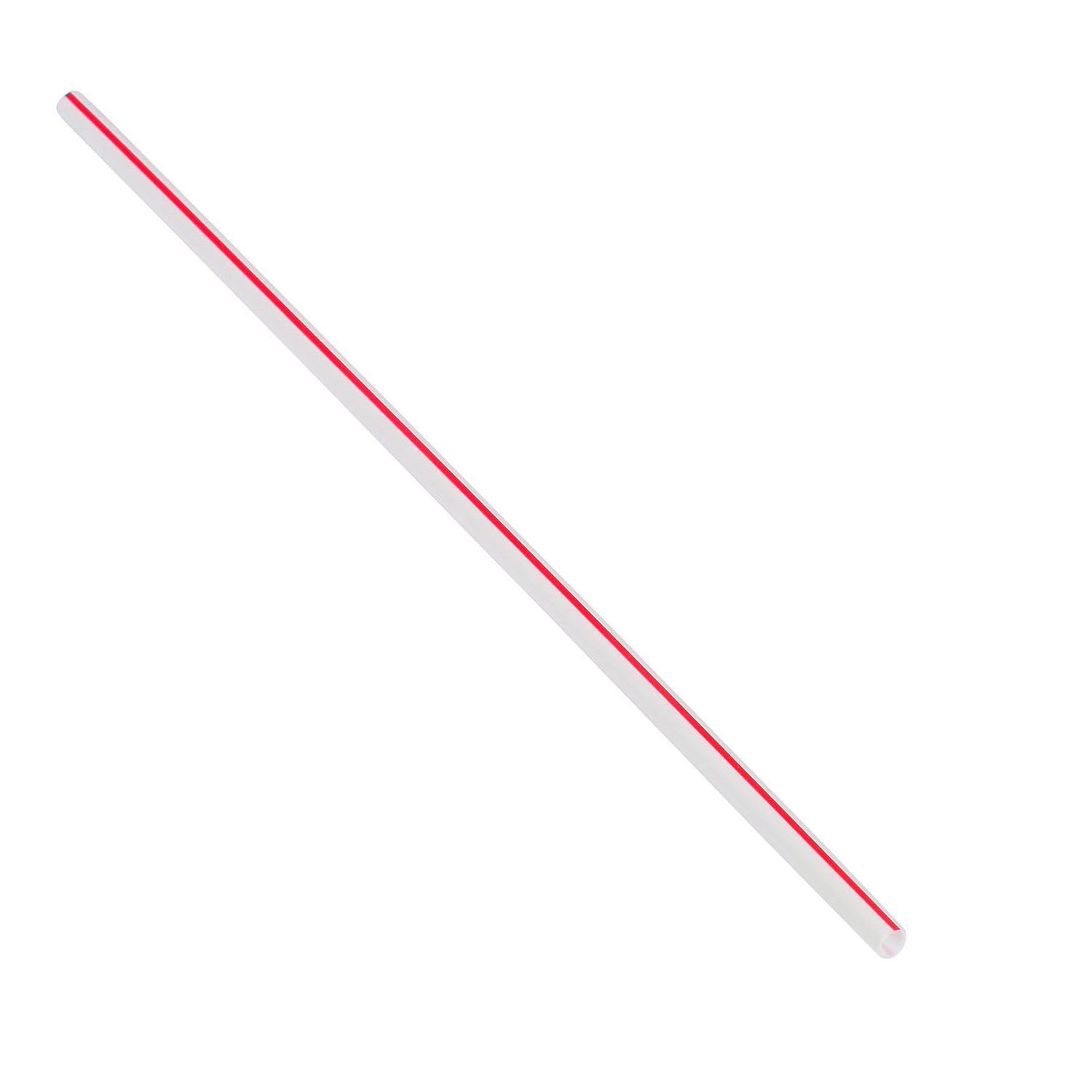 Jovials™ Unwrapped Stirrer, White/Red Stripe, 5.25"
