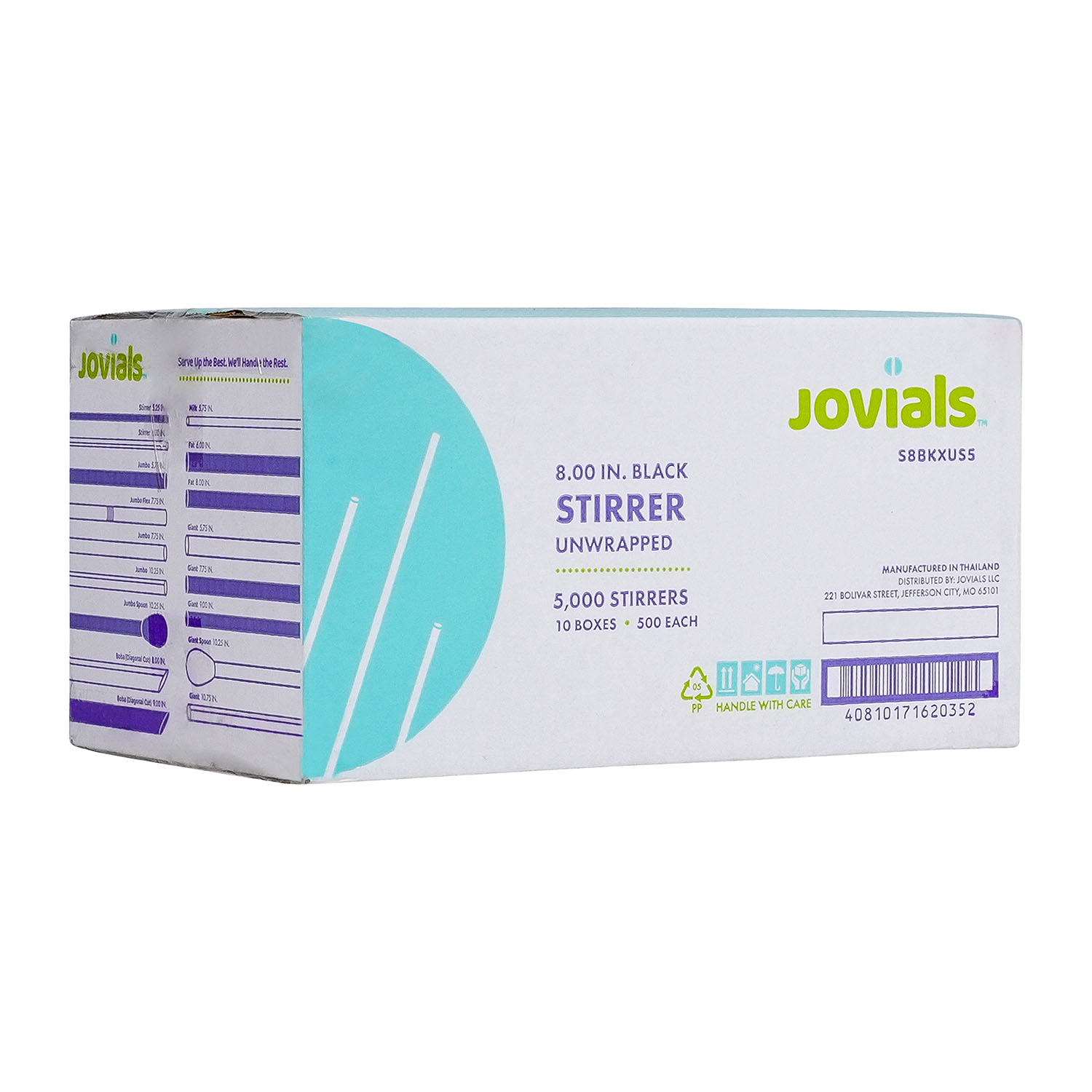 Jovials™ Unwrapped Collins Straw, Black, 8" - Image 4