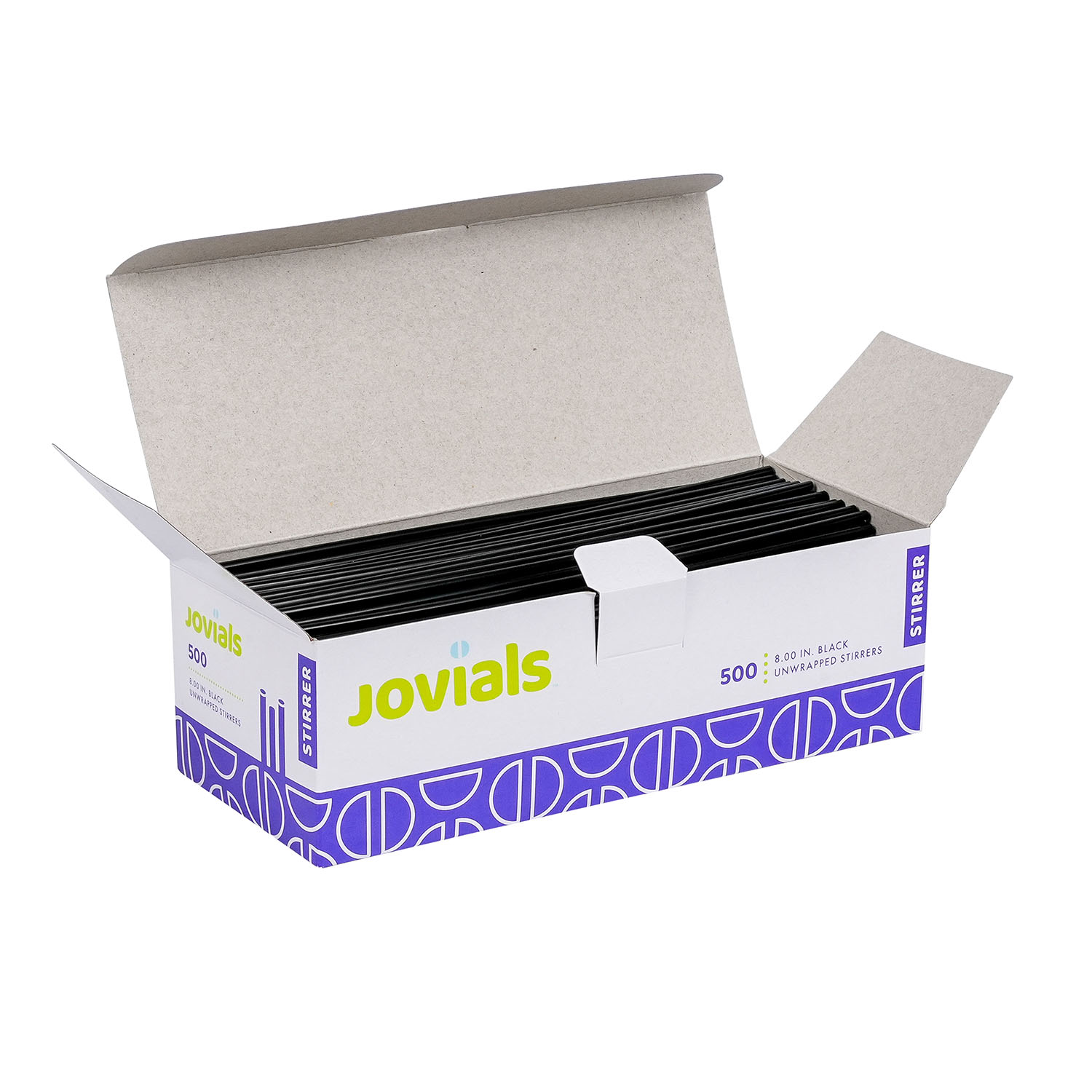 Jovials™ Unwrapped Collins Straw, Black, 8" - Image 3