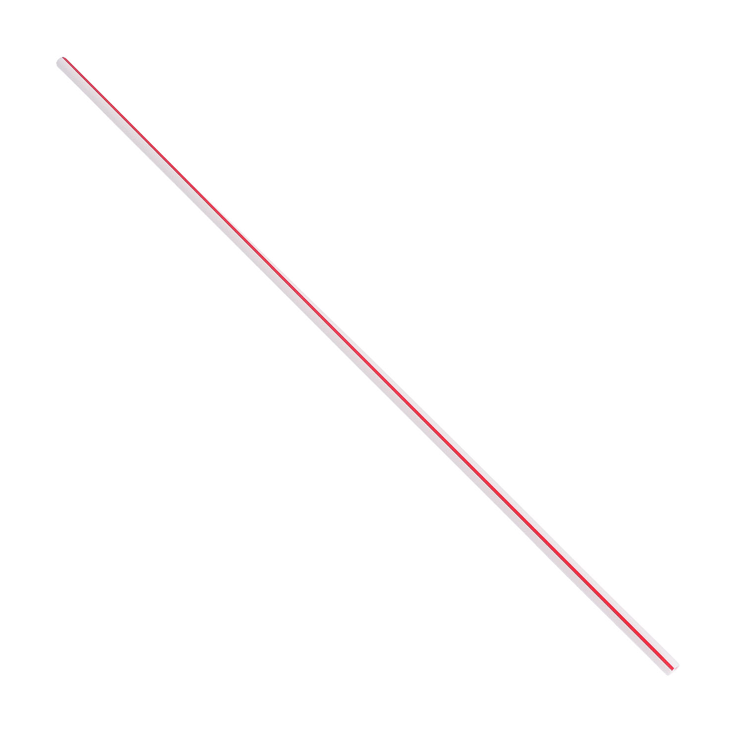 Jovials™ Unwrapped Collins Straw, White/Red Stripe, 8"