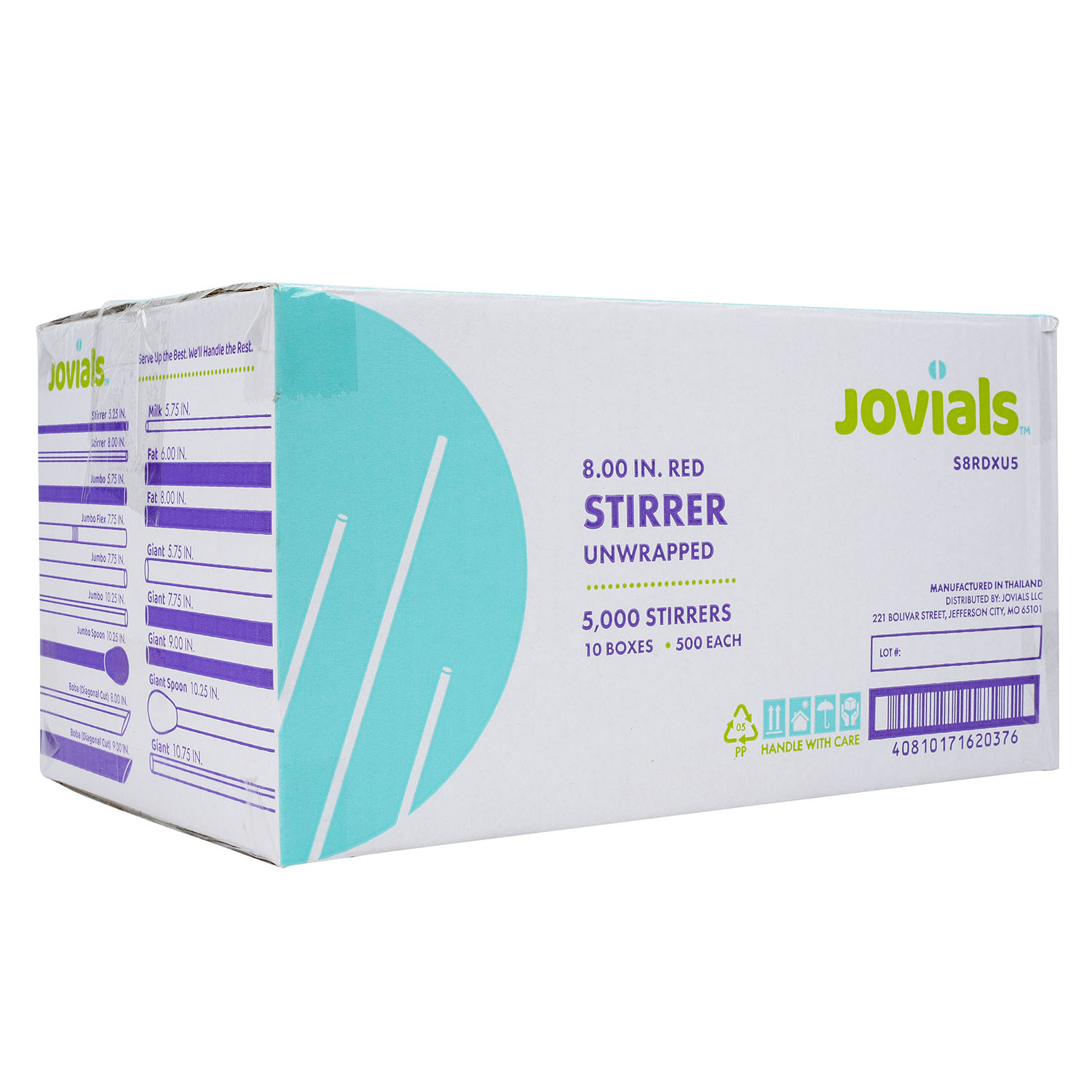 Jovials™ Unwrapped Collins Straw, Red, 8" - Image 4