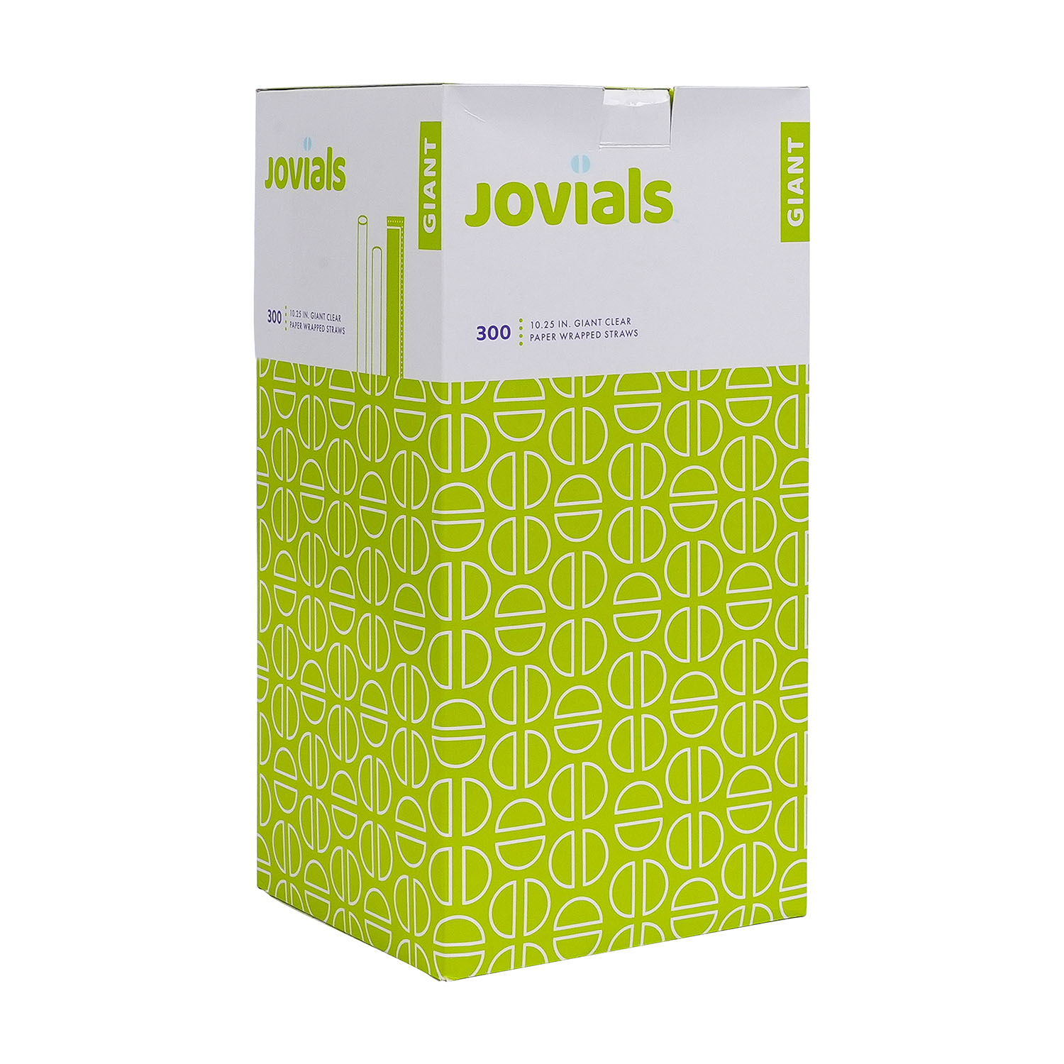 Jovials™ Giant Paper Wrapped Straw, Clear, 10.25" - Image 2