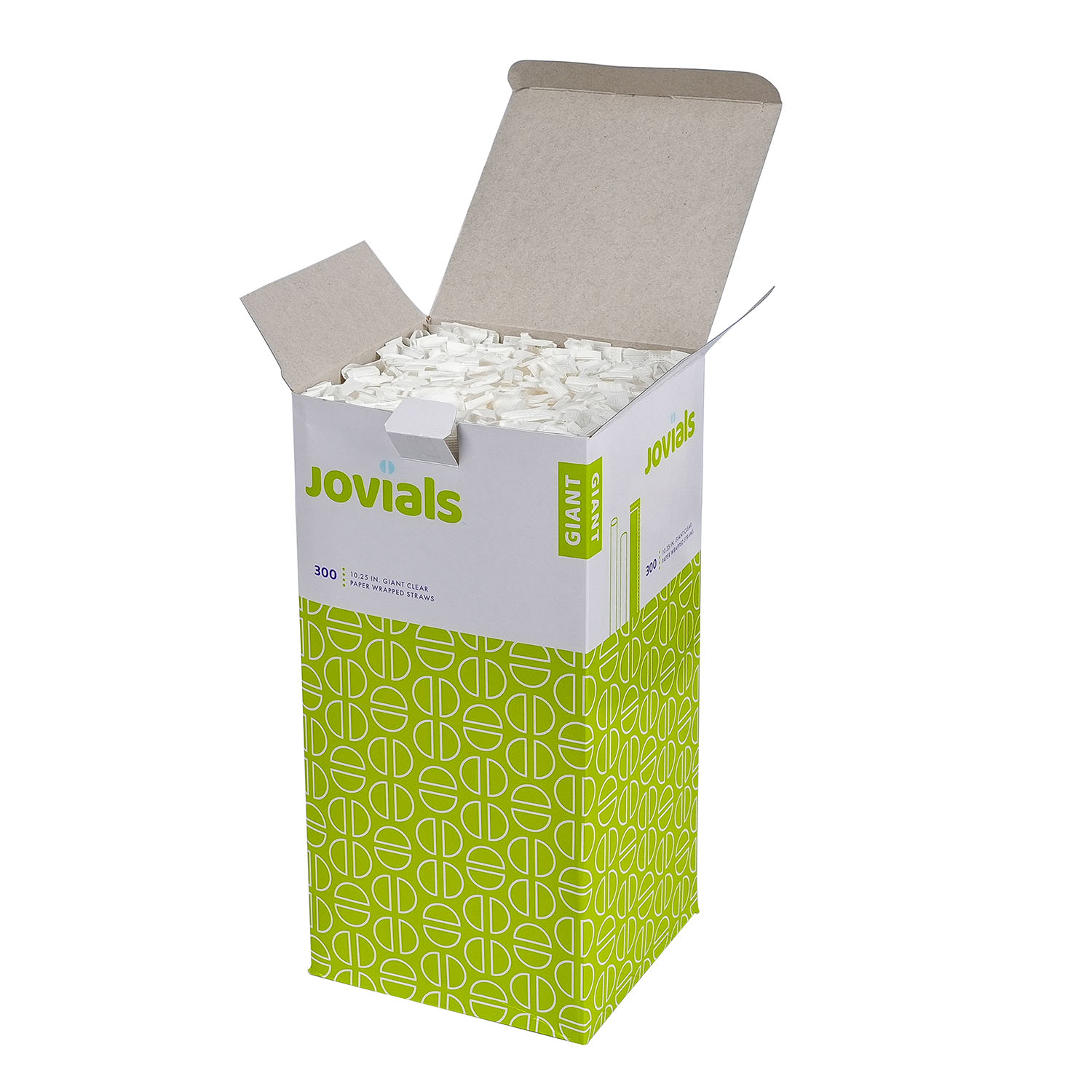 Jovials™ Giant Paper Wrapped Straw, Clear, 10.25" - Image 4