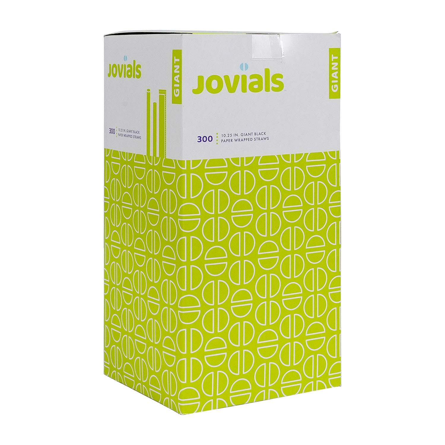 Jovials™ Giant Paper Wrapped Straw, Black, 10.25" - Image 2