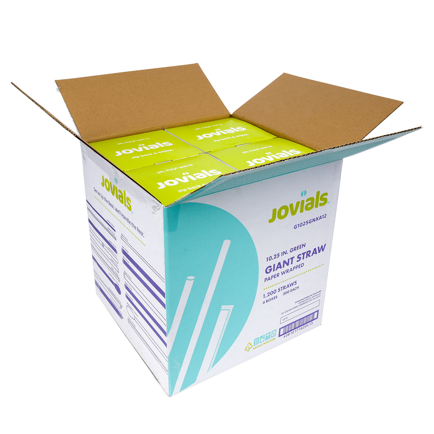 Jovials™ Giant Paper Wrapped Straw, Green, 10.25" - Image 5