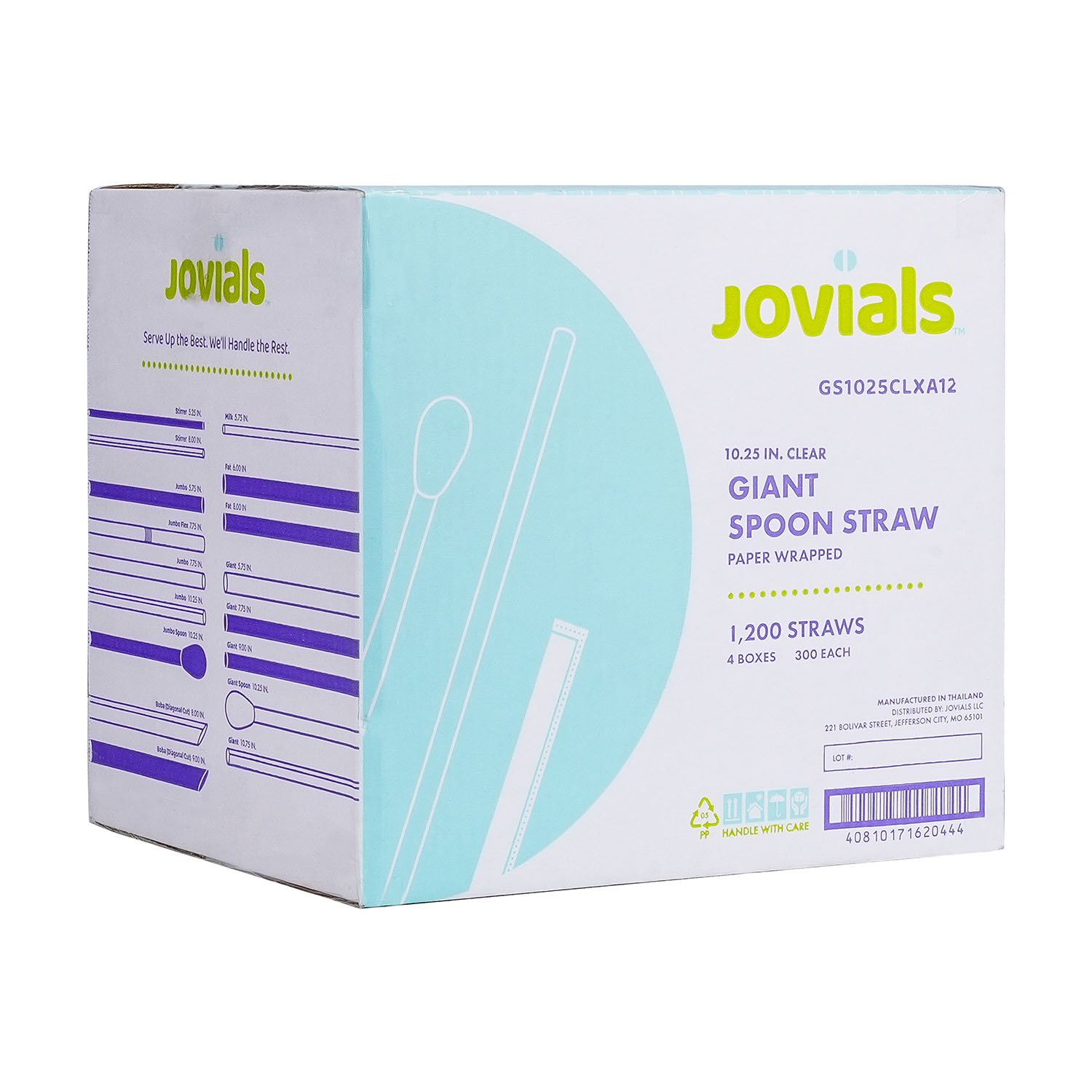 Jovials™ Giant Paper Wrapped Spoon Straw, Clear, 10.25" - Image 3