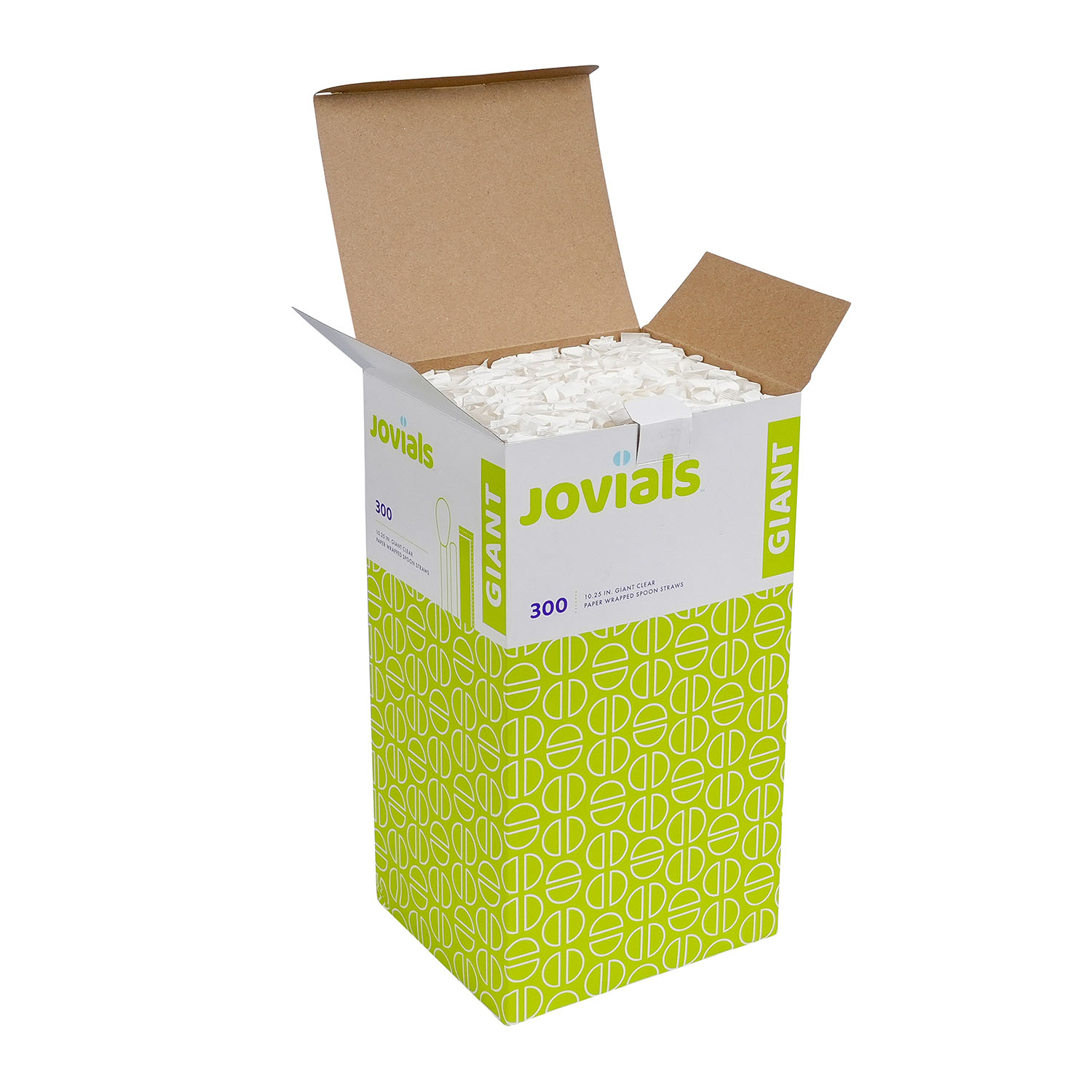 Jovials™ Giant Paper Wrapped Spoon Straw, Clear, 10.25" - Image 4