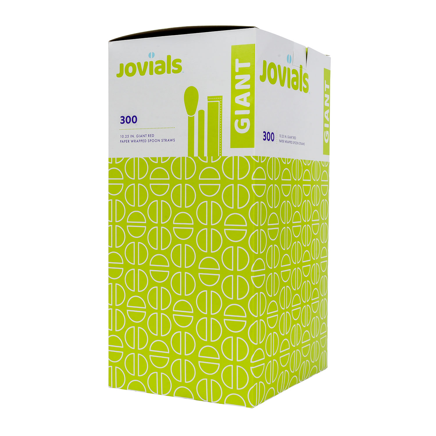 Jovials™ Giant Paper Wrapped Spoon Straw, Red, 10.25" - Image 2