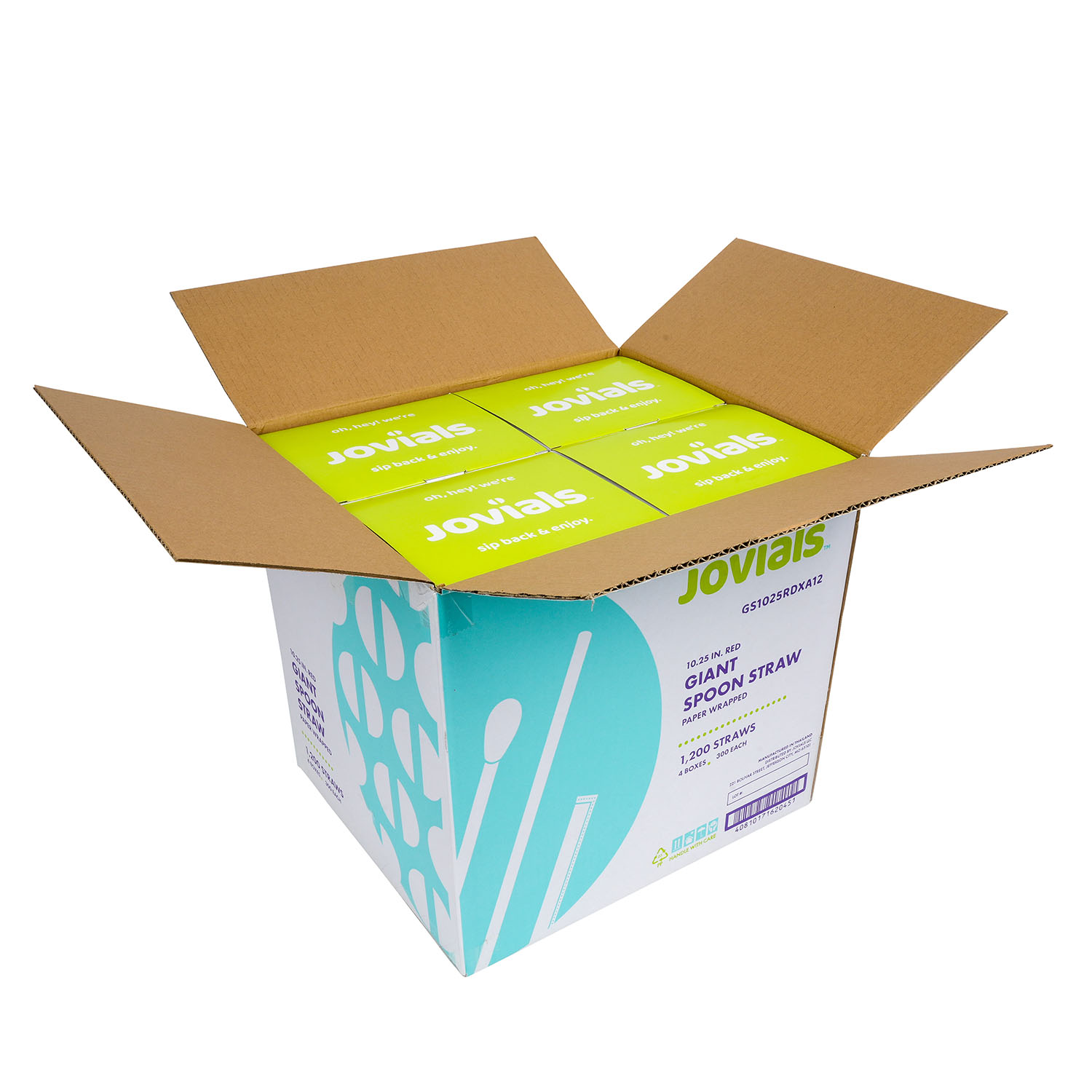 Jovials™ Giant Paper Wrapped Spoon Straw, Red, 10.25" - Image 5