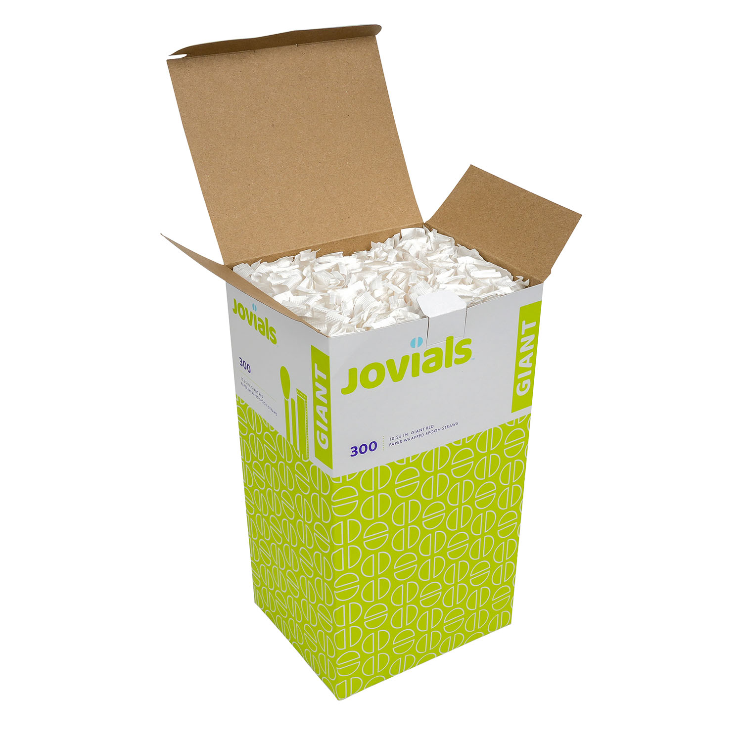 Jovials™ Giant Paper Wrapped Spoon Straw, Red, 10.25" - Image 3