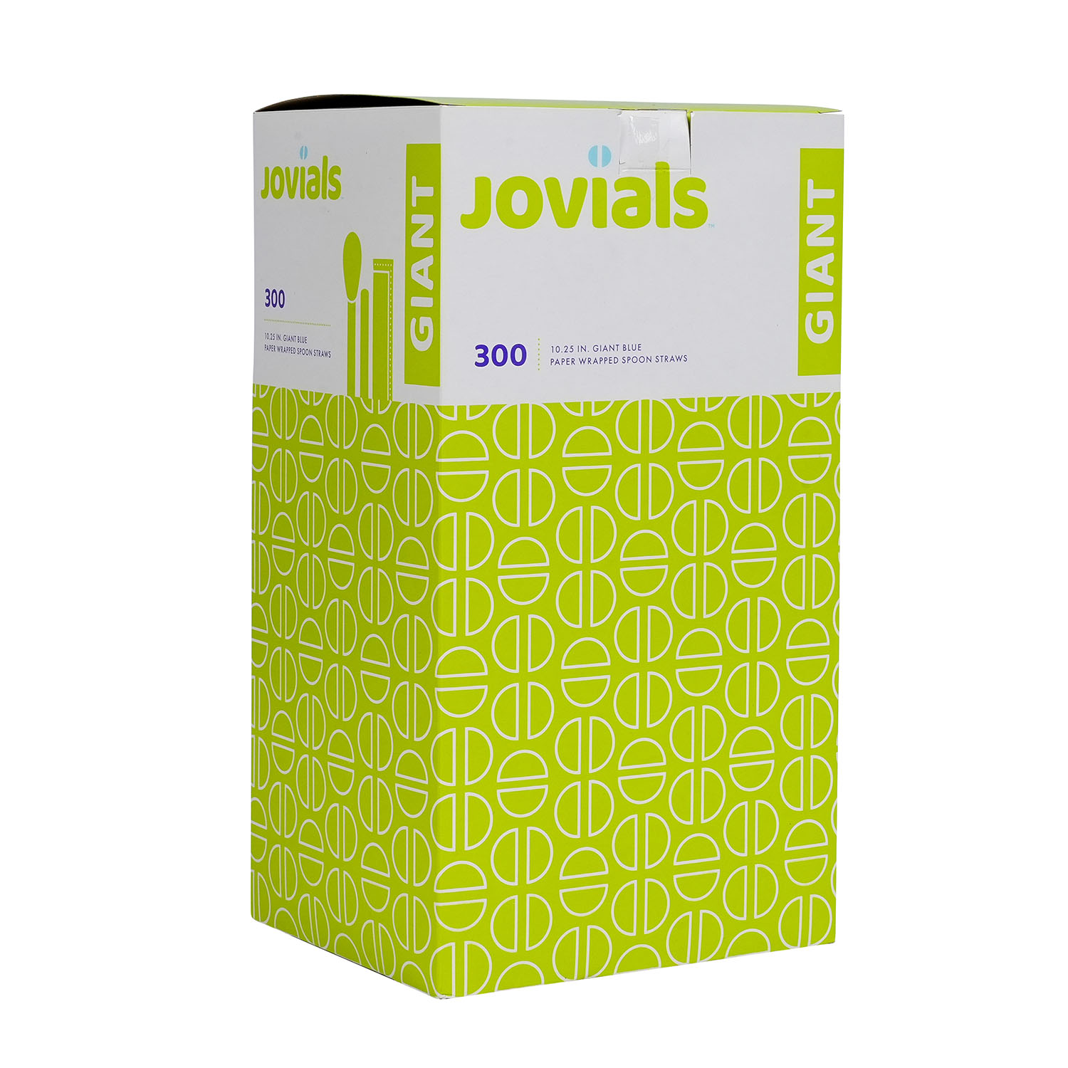 Jovials™ Giant Paper Wrapped Spoon Straw, Blue, 10.25" - Image 2