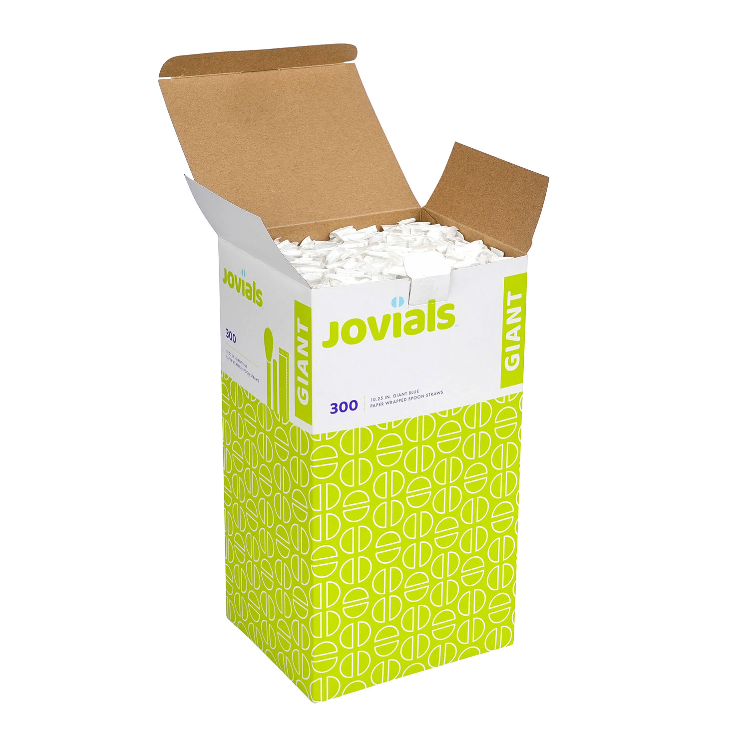 Jovials™ Giant Paper Wrapped Spoon Straw, Blue, 10.25" - Image 3