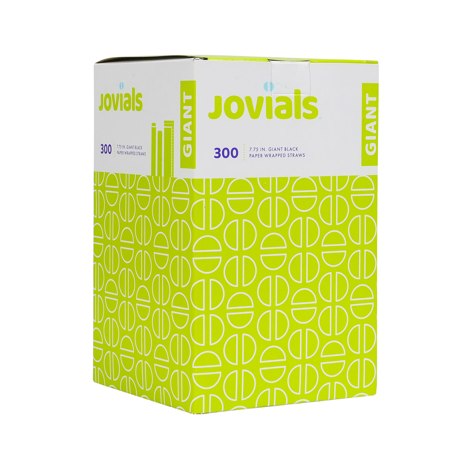 Jovials™ Giant Paper Wrapped Straw, Black, 7.75" - Image 2