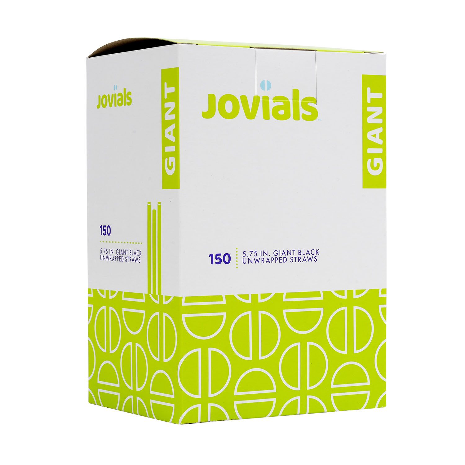Jovials™ Giant Paper Unwrapped Straw, Black, 5.75" - Image 2
