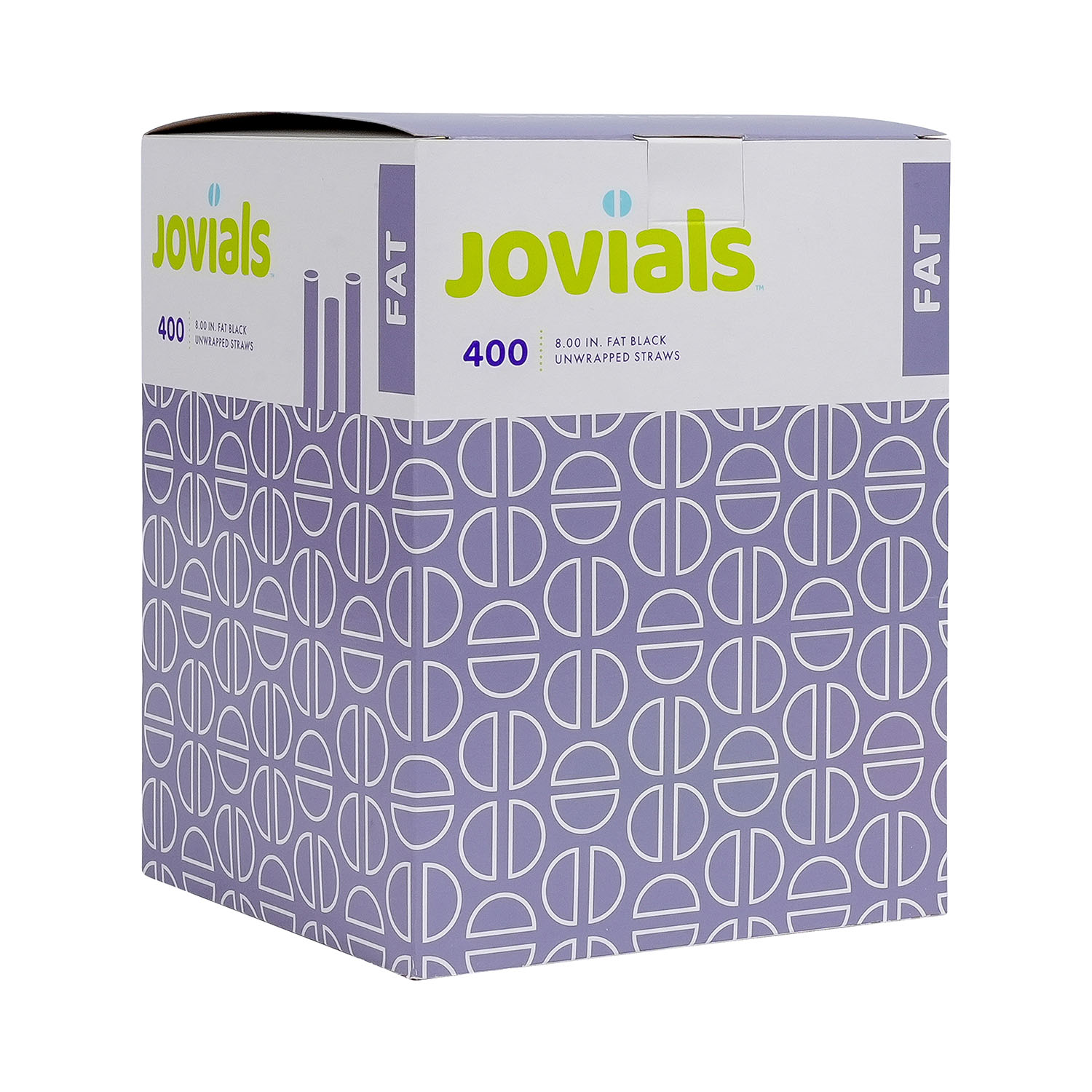 Jovials™ Fat Unwrapped Straw, Black, 8" - Image 2