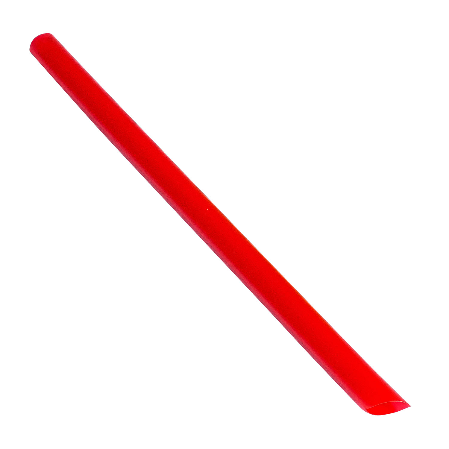 Jovials™ Unwrapped Boba Diagonal Cut Straw, Red, 8"