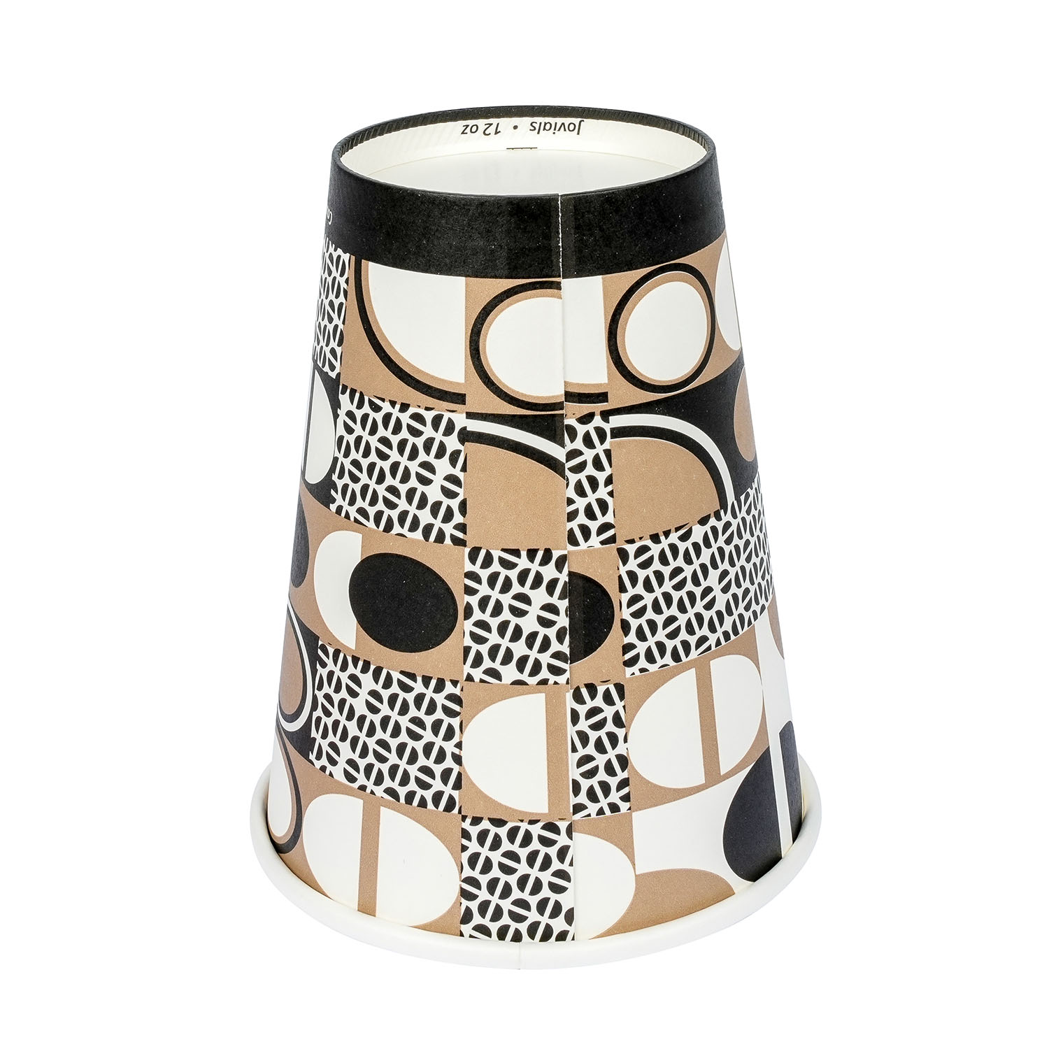 Jovials™ Paper Single Wall Hot Cup, Coffee Stock Print, 12 oz - Image 5