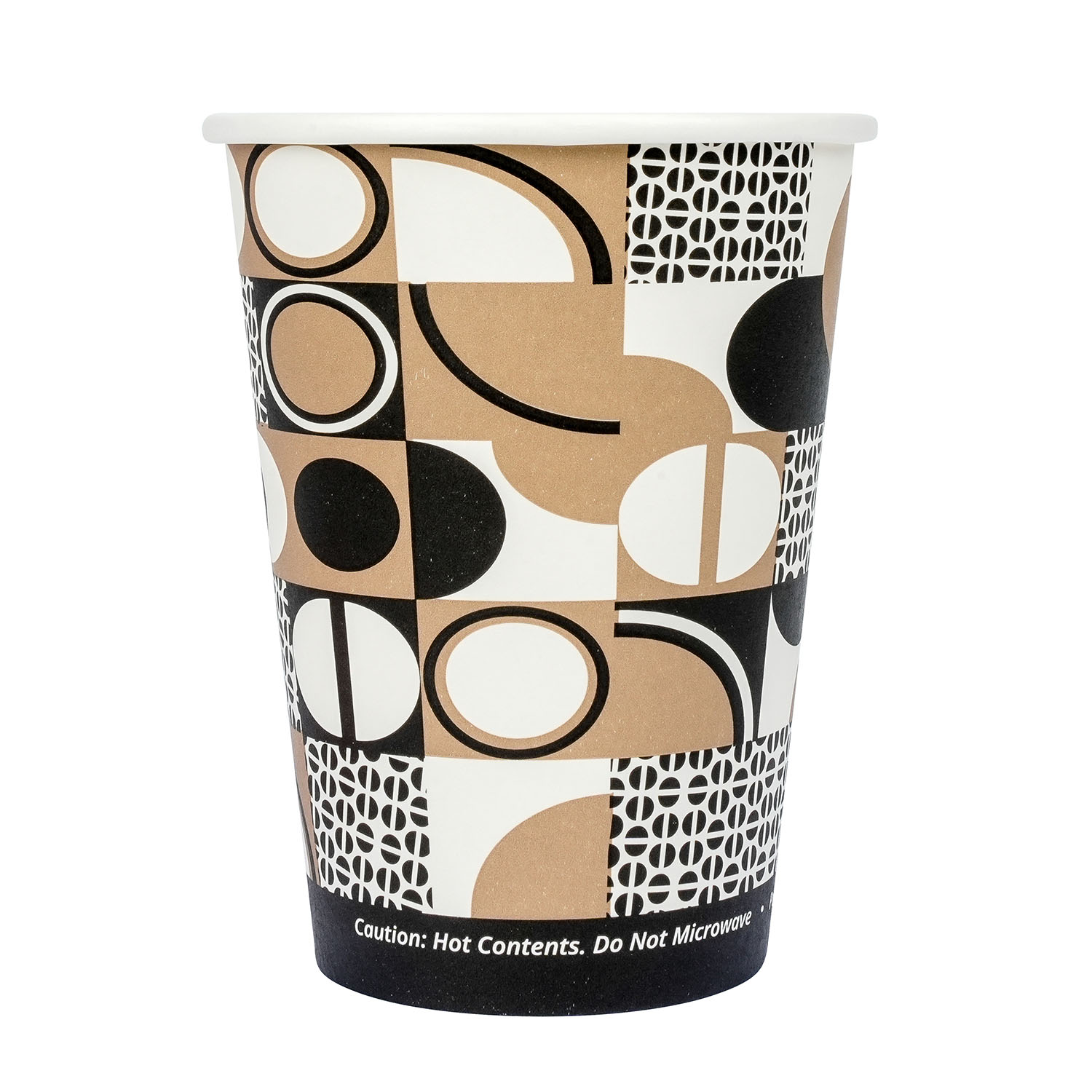 Jovials™ Paper Single Wall Hot Cup, Coffee Stock Print, 12 oz
