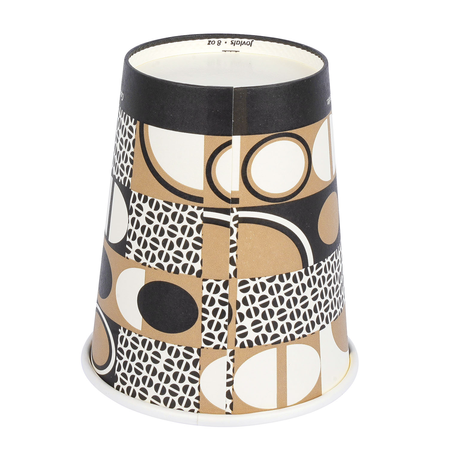 Jovials™ Paper Single Wall Hot Cup, Coffee Stock Print, 8 oz - Image 3