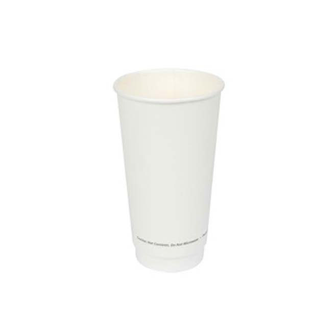 Jovials™ PLA Paper Double Wall Hot Cup, White, 20 oz