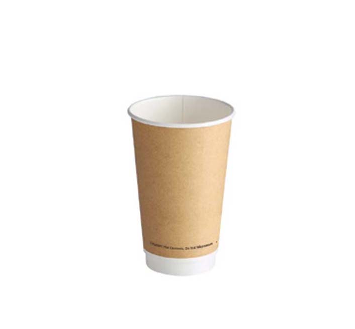 Jovials™ Paper Double Wall Hot Cup, Kraft, 16 oz