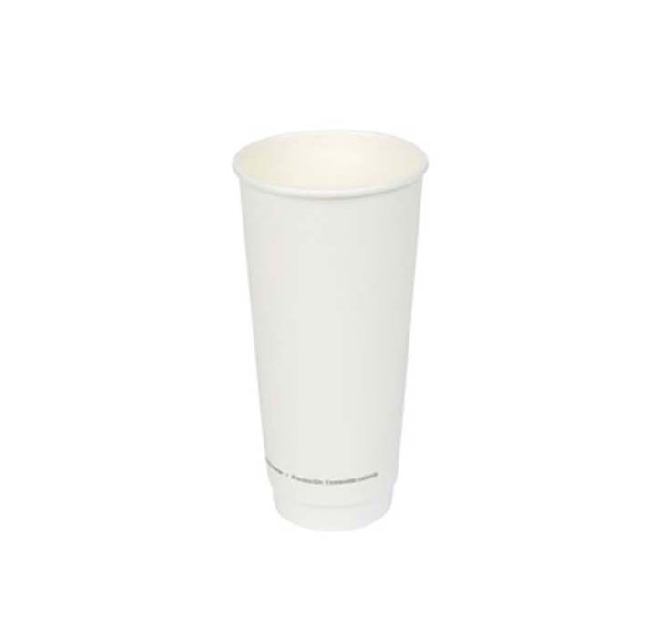 Jovials™ Paper Double Wall Hot Cup, White, 24 oz