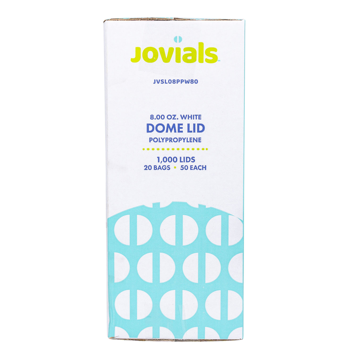 Jovials™ Polypropylene Dome Sipper Lid, White, 8 oz - Image 5