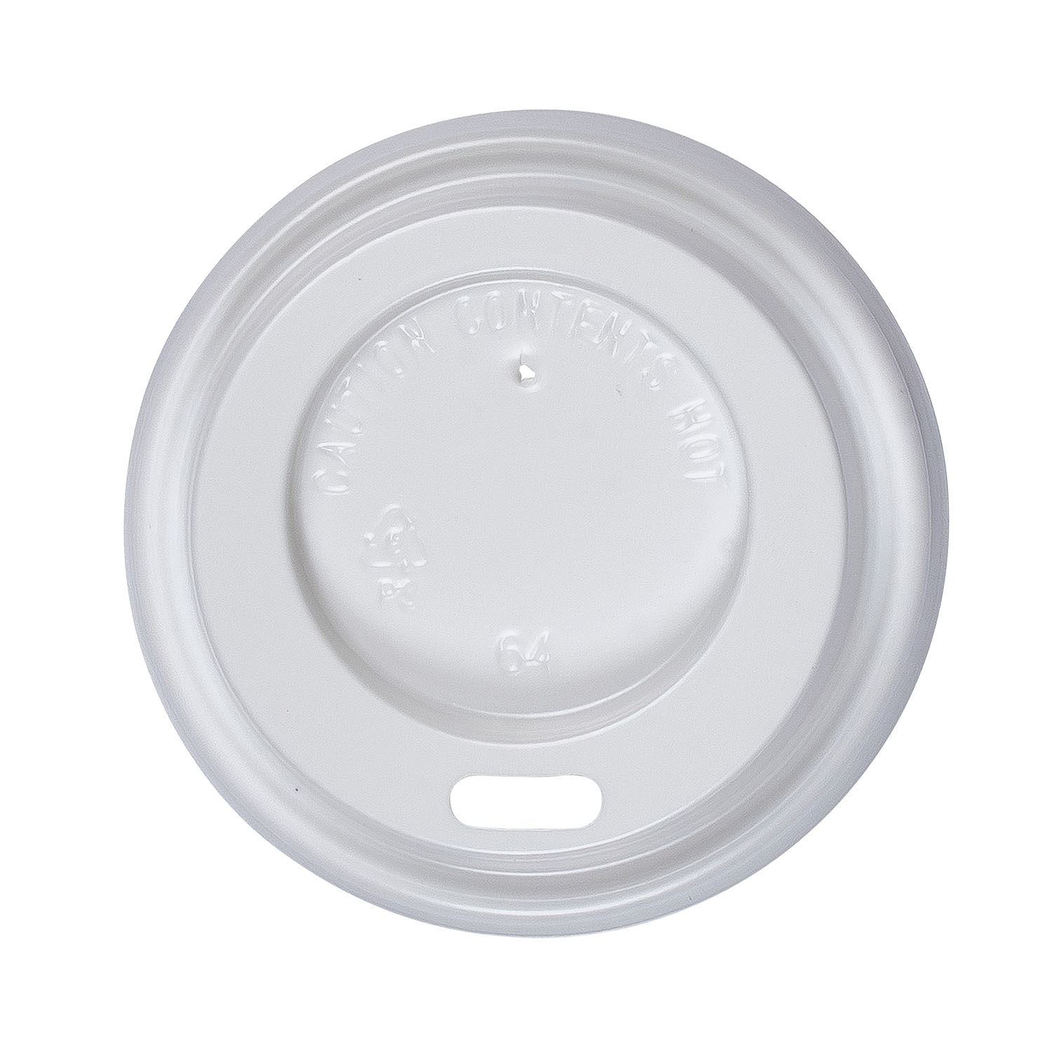 Jovials™ Polystyrene Dome Sipper Lid, White, 4 oz