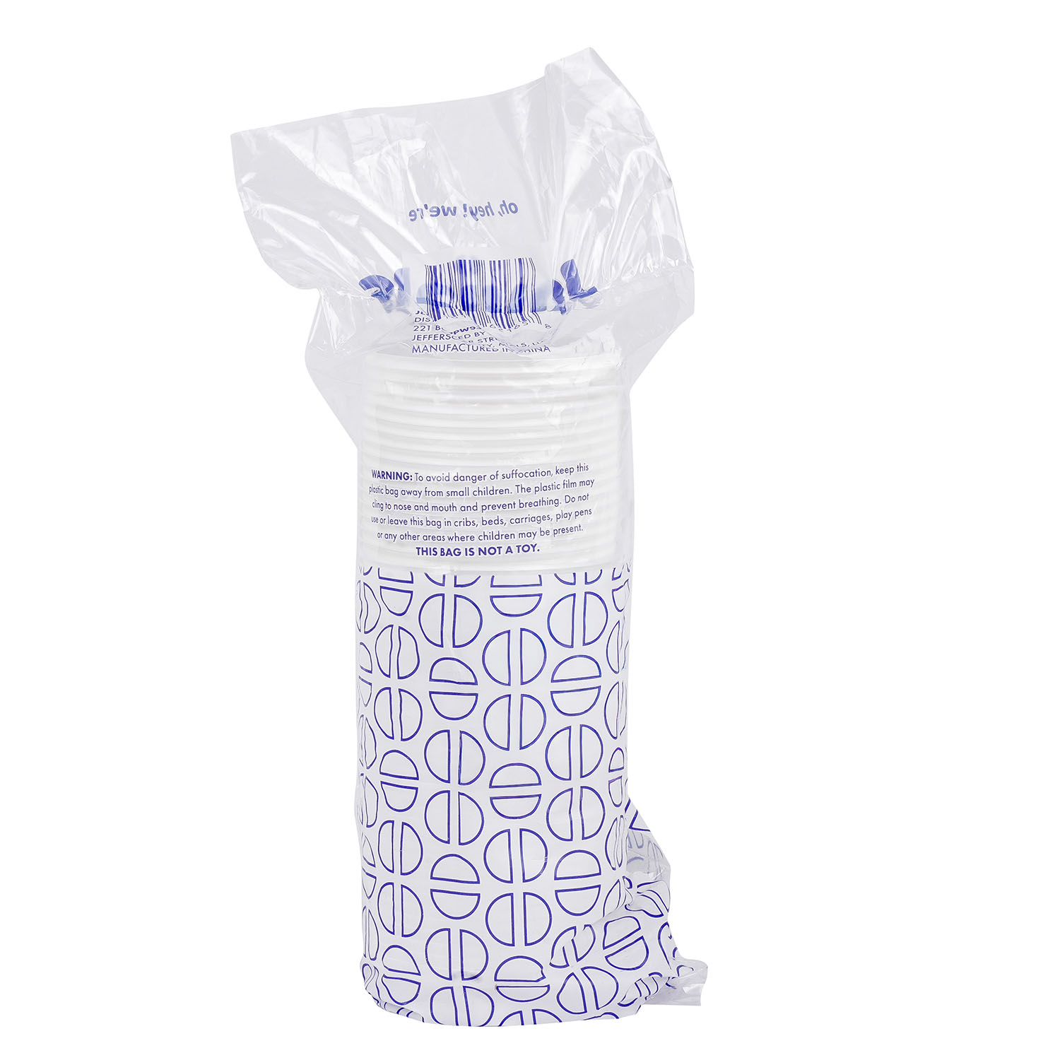 Jovials™ Polypropylene Lift & Lock Lid, White, Fits 10/12/16/20/24 oz - Image 2