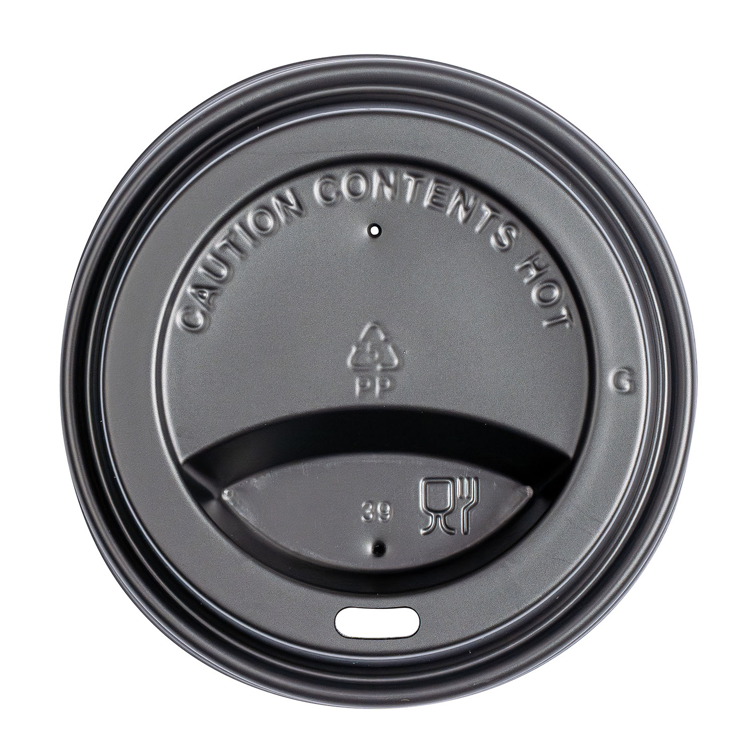 Jovials™ Polypropylene Dome Sipper Lid, Black, 10/12/16/20/24 oz