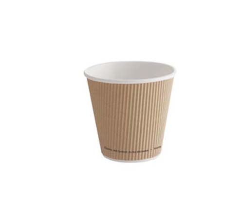 Jovials™ Paper Ripple Wall Hot Cup, Kraft, 8 oz