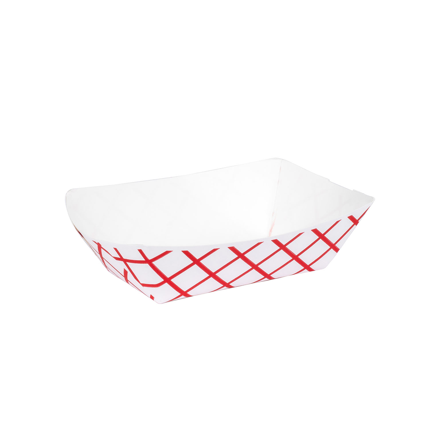 Jovials™ #100 Clay Coated Paper Food Tray, Red Check, 1 lb - Image 5
