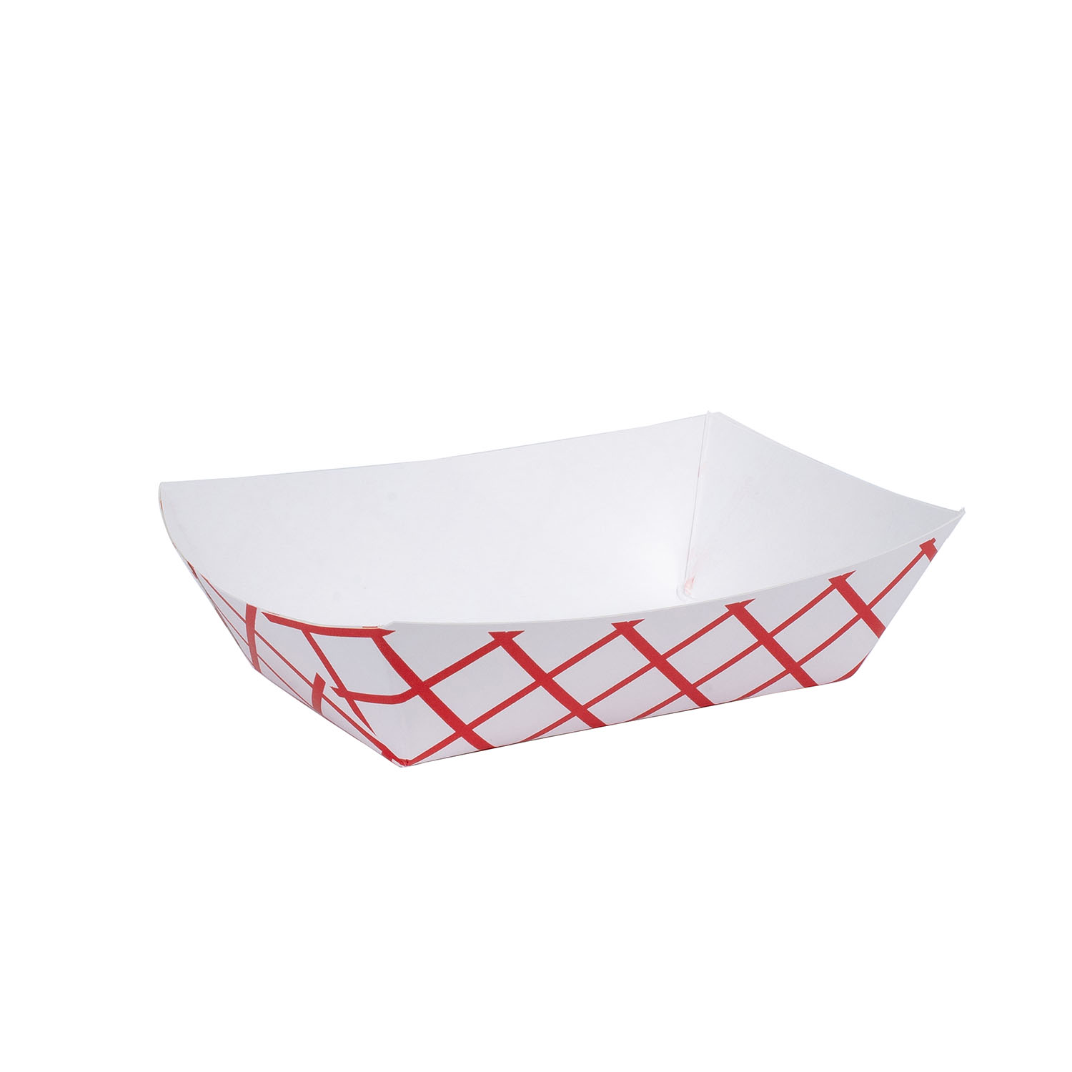 Jovials™ #200 Clay Coated Paper Food Tray, Red Check, 2 lb - Image 5