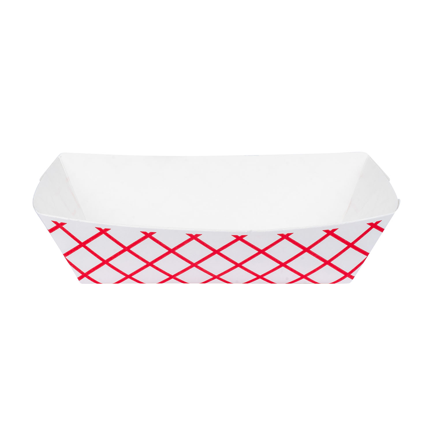 Jovials™ #500 Clay Coated Paper Food Tray, Red Check, 5 lb - Image 5