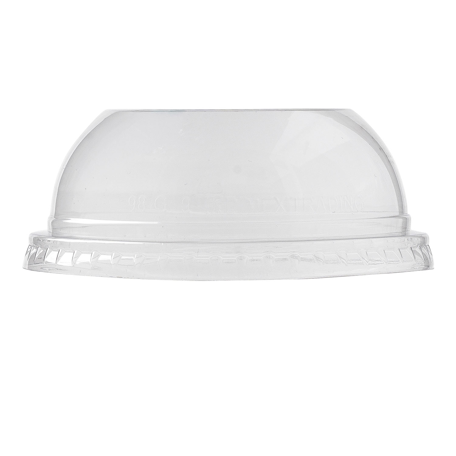 Jovials™ PET Dome Lid with Wide Hole, Clear, Fits 12 Squat/16/20/24 oz - Image 2